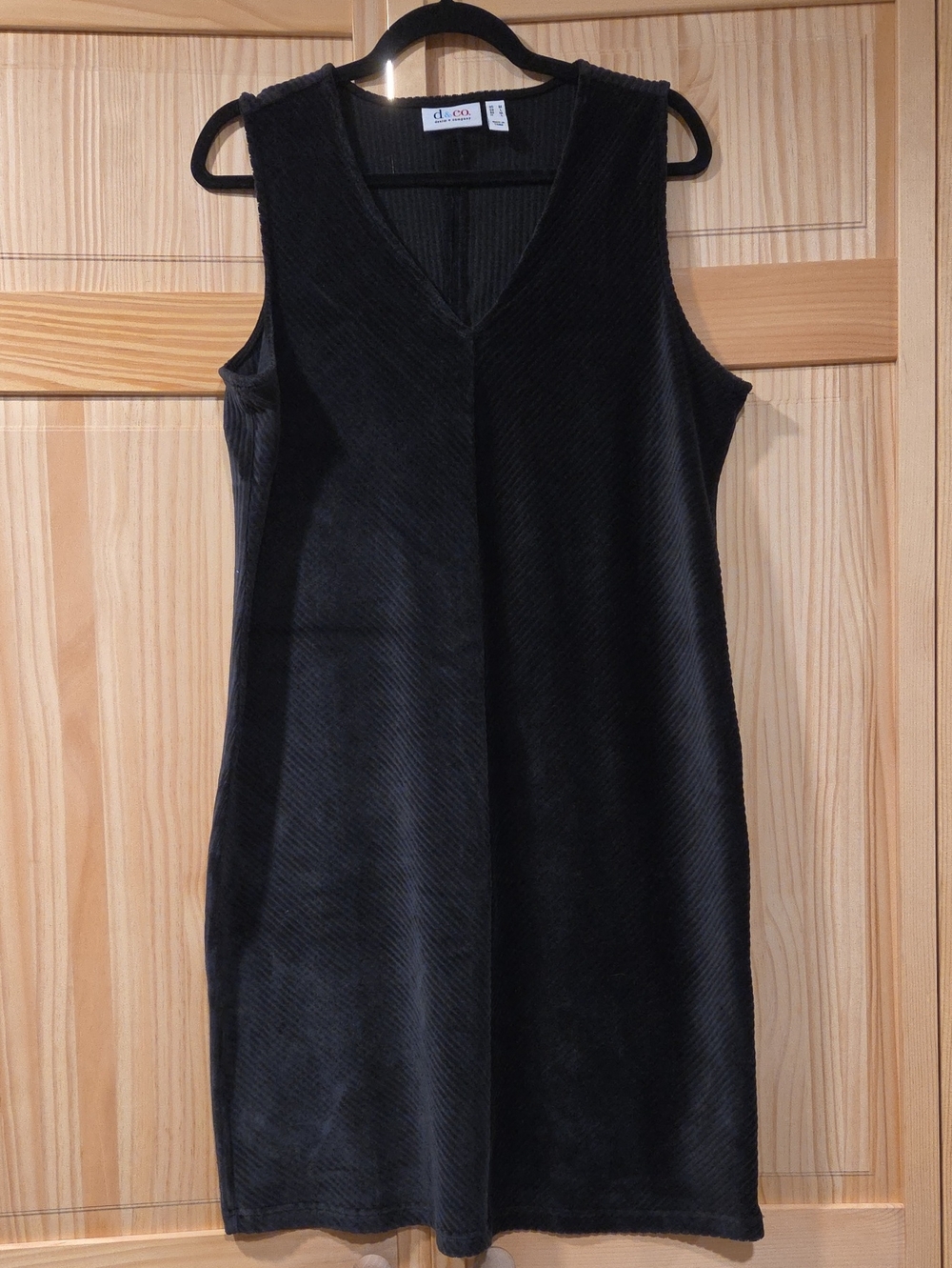 Denim & Co Black Textured Dress Size M
